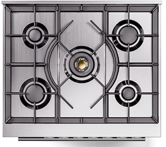 Ilve® Professional Plus II Series 30" Glossy Black Pro Style Dual Fuel Range-3