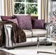 Furniture of America® Benigno Pewter/Purple Loveseat-0