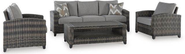 Oasis Court 4 Piece Outdoor Seating - Gray