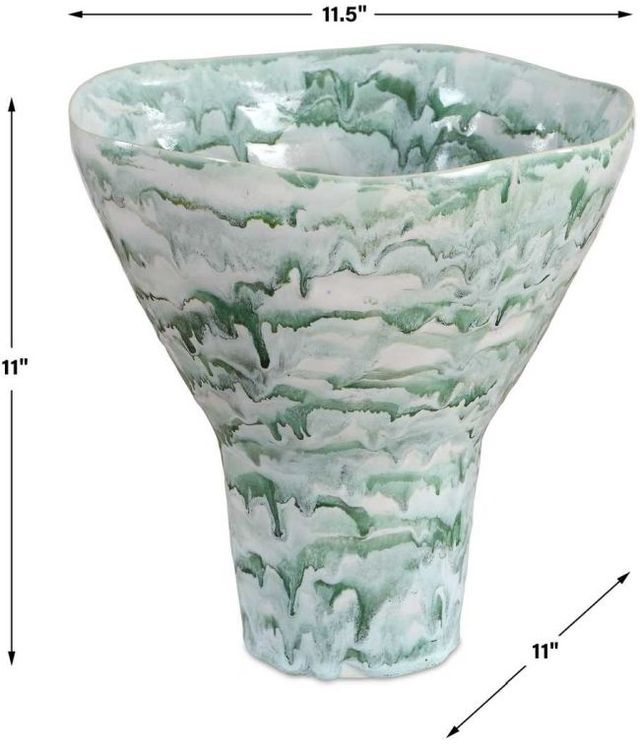 Uttermost® Jameis Green/White Vase-2