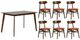 New Classic® Home Furnishings Morocco 7-Piece Brown/Orange Dining Table Set-0