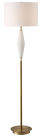 Uttermost® Quite the Buzz Brass/White Floor Lamp-0