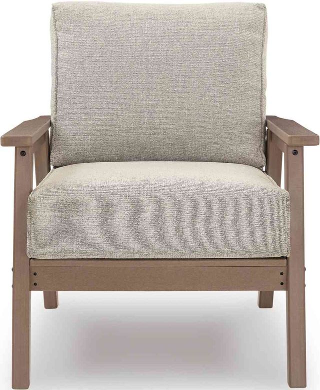Signature Design by Ashley® Grover Beach 2-Piece Beige/Driftwood Plastic Outdoor Lounge Chair-3