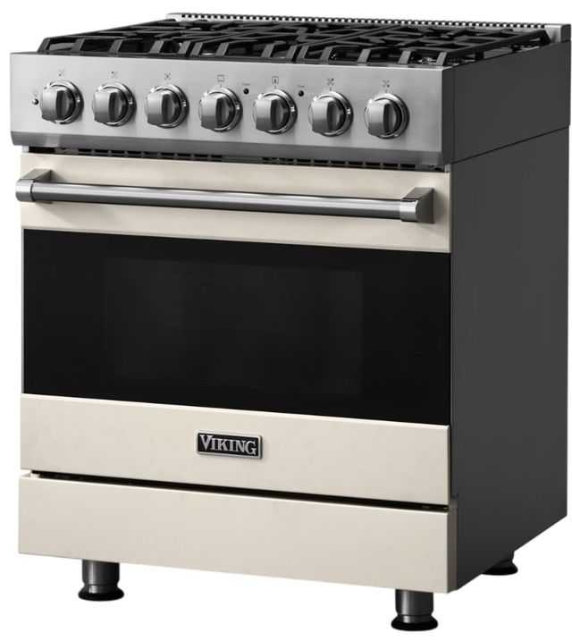 Viking® 3 Series 30" Pure White Pro Style Dual Fuel Range-2