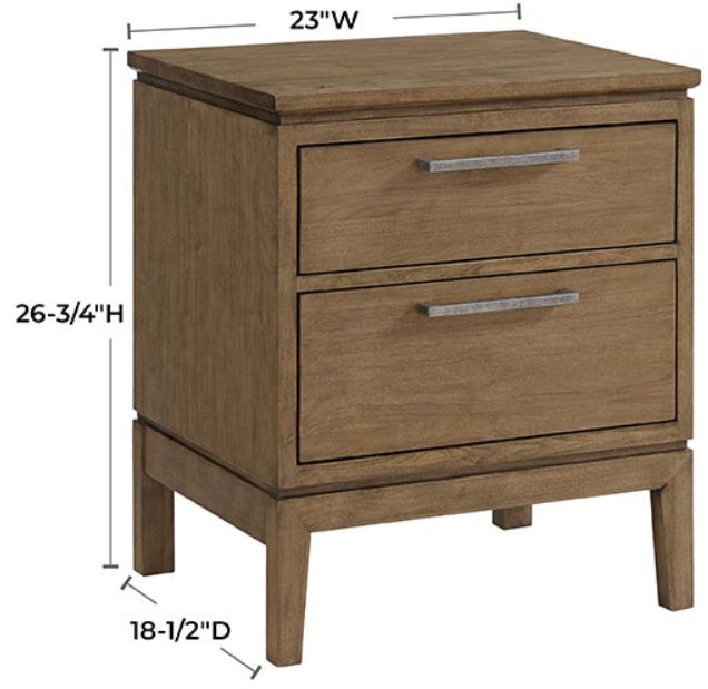 Whittier Wood® Furniture Bailey Nutmeg Nightstand-2