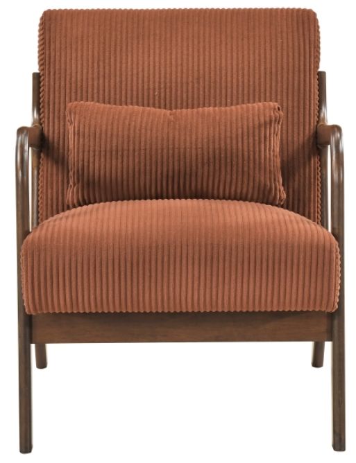 Homelegance® Twill Brown/Orange Accent Chair-2
