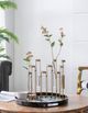 A & B Home Bronze/Clear Vial Flower Vase-5
