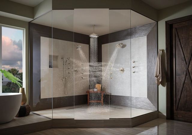Brizo Essential™ Brilliance® Polished Nickel 11" Classic Round Single-Function Raincan Shower Head-2