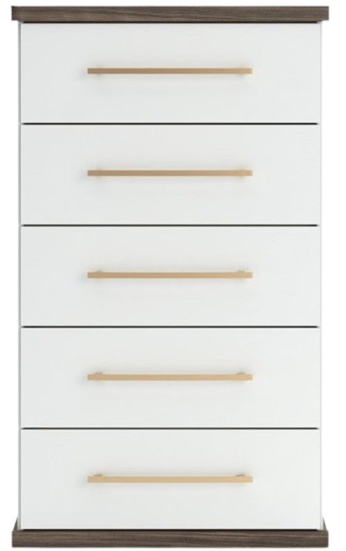 Signature Design by Ashley® Kendanport Brown/White 5-Drawer Chest-2