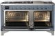Ilve® Majestic III 60" Blue Gray Pro Style Dual Fuel Natural Gas Range with Triple Glass Door and Chrome Trim-1