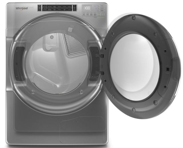 Whirlpool® 7.4 Cu. Ft. Chrome Shadow Front Load Ventless Electric Dryer-1