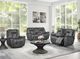 Corinthian Furniture Jordan Charcoal Power Reclining Loveseat-0