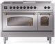 Ilve® Nostalgie II Series 48" Stainless Steel Pro Style Dual Fuel Range-0