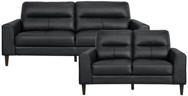 Homelegance® Lewes 2-Piece Black Living Room Seating Set-0