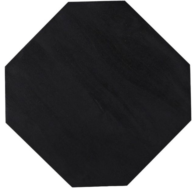 Home Trends & Design Basalt Distressed Black Side Table-2