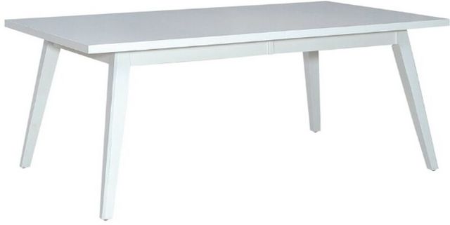 Liberty Furniture Capeside Cottage Porcelain White Rectangular Leg Table