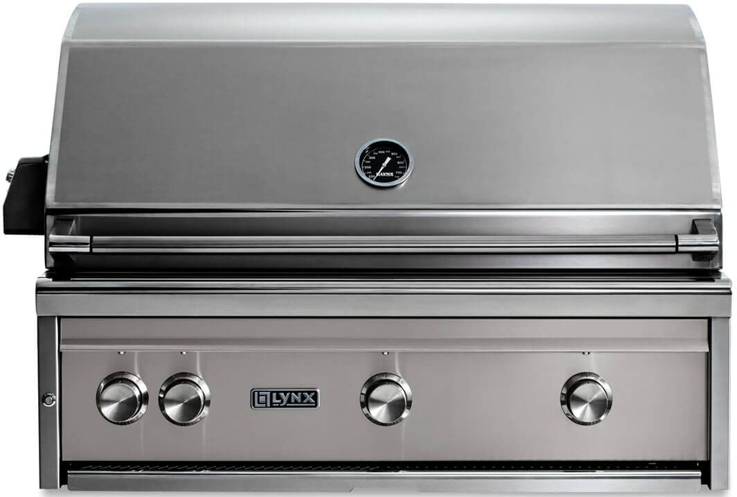 LYNX® Professional 36" 3-Burner Limestone Built-In Natural Gas Grill with Rotisserie