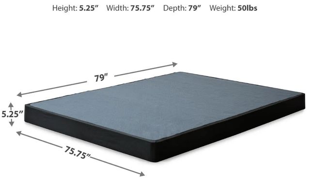 Sierra Sleep® By Ashley® Black King Low Profile Foundation-2