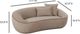 TOV Furniture Jenny Taupe Faux Mohair Loveseat-2