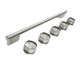 KitchenAid® 30" Monochromatic Stainless Steel Commercial-Style Dual Fuel Range Handle and Knob Kit-0