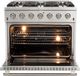 FORNO® Galiano 36" Stainless Steel Pro Style Gas Range-1