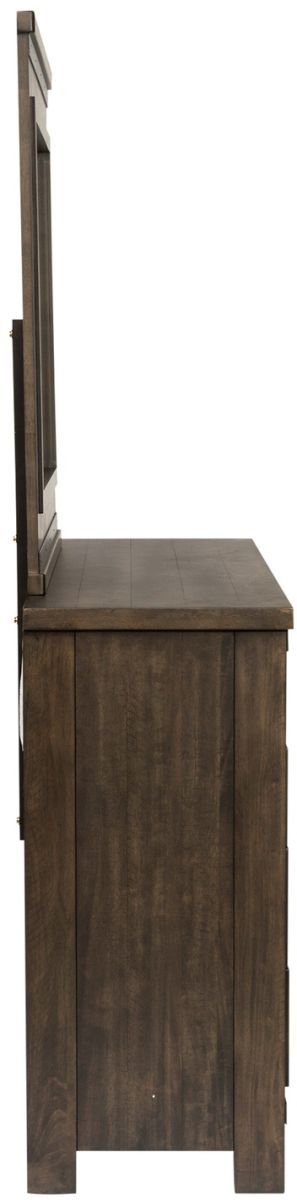 Liberty Furniture Thornwood Hills Rock Beaten Brown Dresser and Mirror-3