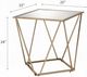 ACME Furniture Fogya Mirrored End Table with Champagne Gold Base-2