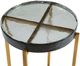 Bassett Mirror Marilee Cast glass Accent Table with Gold Base-1