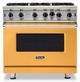 Viking® 5 Series 36" Daffodil Pro Style Liquid Propane Gas Range-0