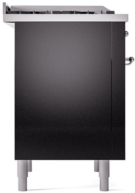 Ilve® Nostalgie II Series 36" Glossy Black Pro Style Dual Fuel Range-3