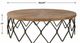Uttermost® Chain Reaction Brown Coffee Table with Aged Iron Base-2