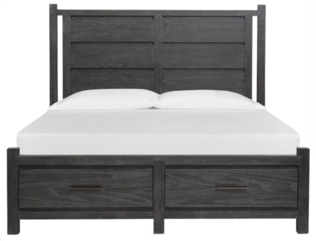 Magnussen Home® Plum Creek Ravenwood Black California King Panel Storage Bed -1