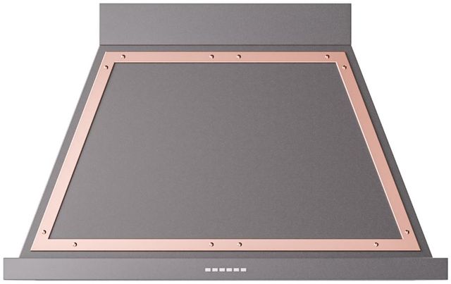 Ilve® Nostalgie II Noblesse 40" Graphite Matte Wall Mounted Range Hood with Copper Trim-0
