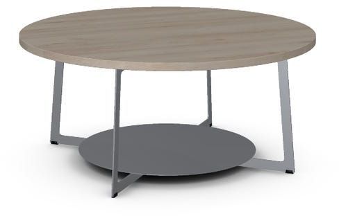 Amisco Customizable Malloy Thermo Fused Laminate Coffee Table with  Metal Base-0