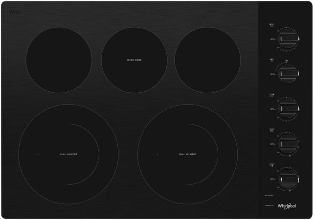 Whirlpool® 30" Black Electric Cooktop-0