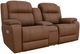 La-Z-Boy® Dorian Mocha Leather Power Reclining Loveseat with Console and Headrest-0