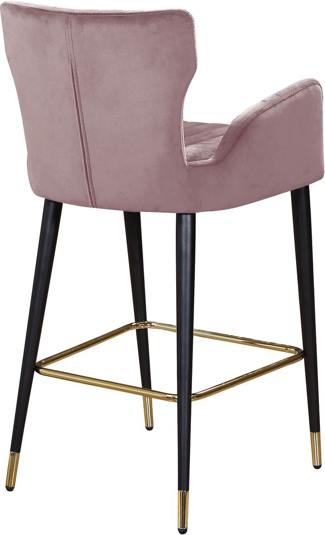 Meridian Furniture Luxe Pink Velvet Counter Stool-1