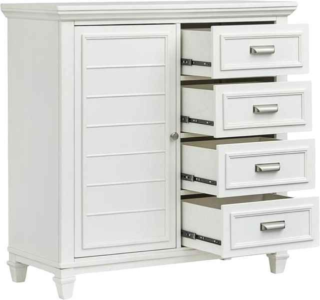 Magnussen Home® Charleston White Dove 1-Door 4-Drawer Chest-1
