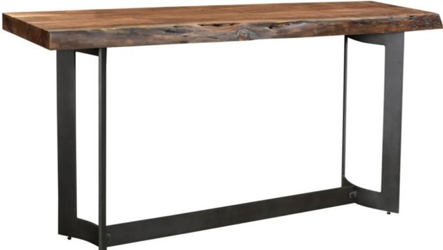 Moe's Home Collection Bent Smoked Console Table with Black Metal Trestle Base-0