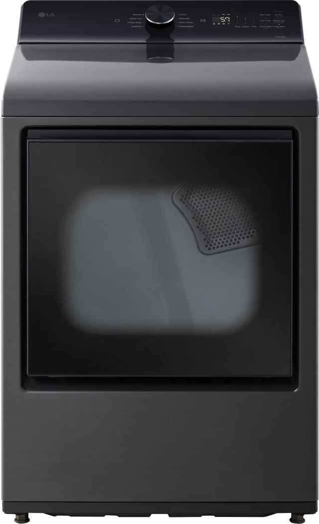 LG Platinum Black Agitator Top Load Washer and Front Load Electric Dryer Laundry Pair-2