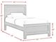Elements International Sami White Twin Youth Upholstered Panel Bed-2