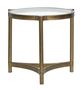 Magnussen Home® Cassidy Volakas Classic Round End Table with Aged Brass Base -2