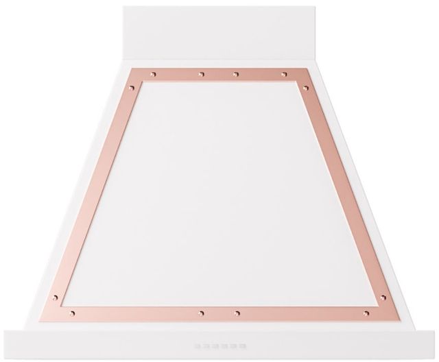 Ilve® Nostalgie II Noblesse 30" White Wall Mounted Range Hood with Copper Trim-0