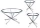 Coaster® Brooke 3-Piece Tempered Glass Top Occasional Table with Chrome Base Set-0