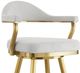 Armen Living Justin Gold/Silver Swivel Bar Stool-3