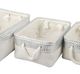 A & B Home Alcott 3-Piece Silver/White Nested Basket Set-1