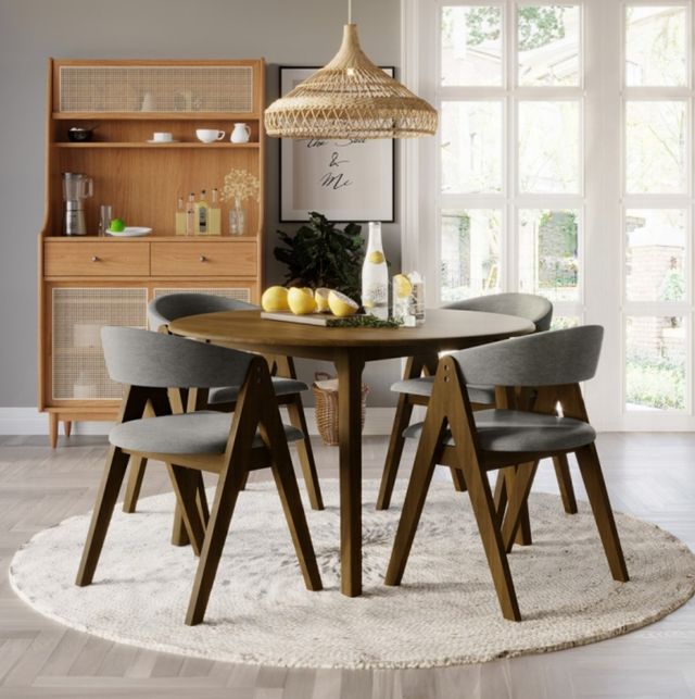 ACME Furniture Keiki 2-Piece Gray/Walnut Side Chair Set-1