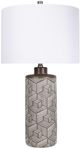Classy Living 2-Piece Geometric Harmony Brown/White Table Lamp Set-0