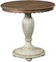 Kincaid® Weatherford Cornsilk Brown Accent Table with White Base-0