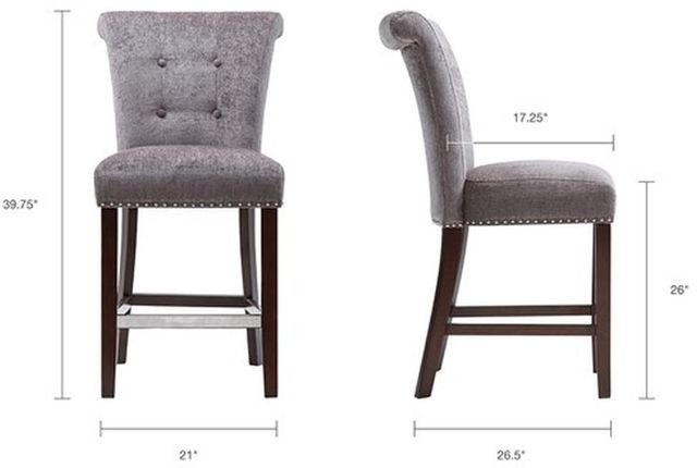 Olliix by Madison Park Grey Colfax Counter Stool-2